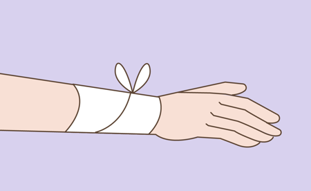 Bandage on arm Card image of Bandage on arm